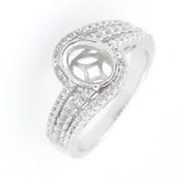 oval ring settings without stones - Syzjewelry